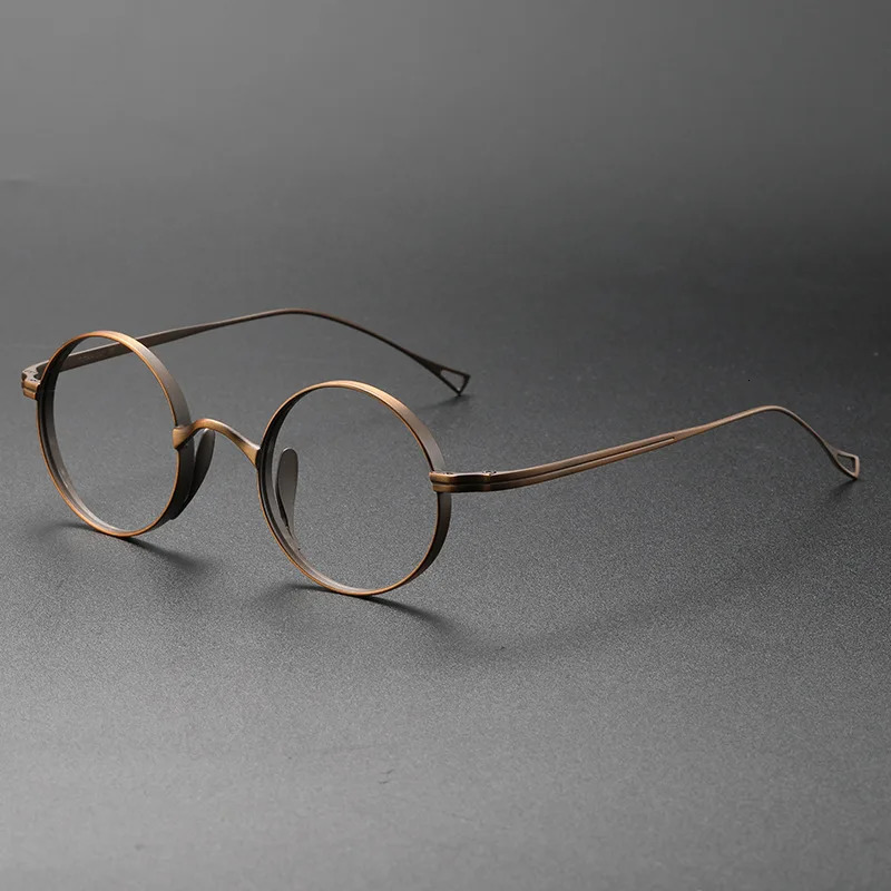 FIRADA Fashion Small Size Eyeglasses Retro Pure Round Eyewear Comfortable Prescription Glasses Frame Men Women S10518-C 250228