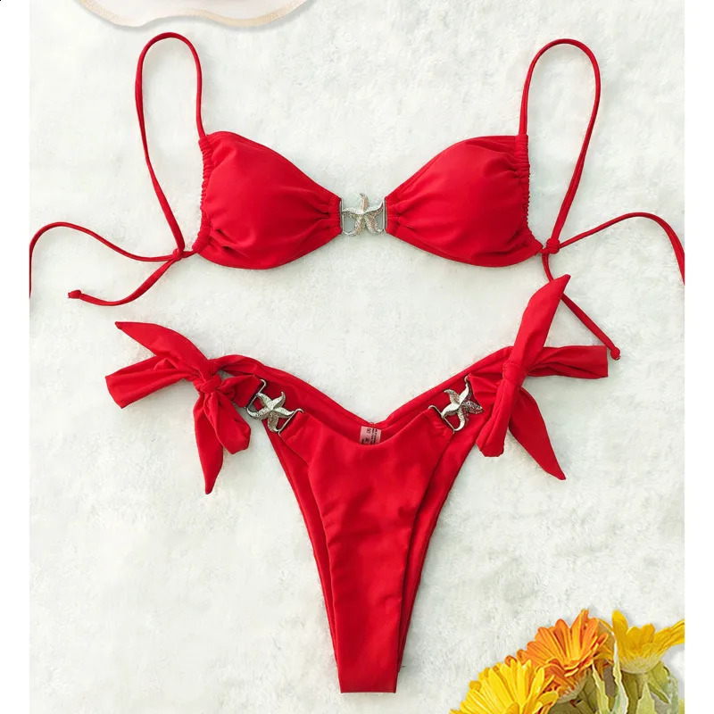 Sexy bikini starfish swimsuit womens push up beach Brazilian swimming pool 250319