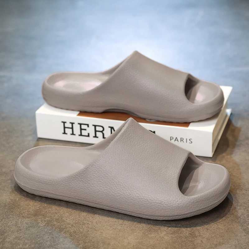 Mens soft bottom cloud slider thick platform indoor and outdoor beach sandals summer EVA N slider Y250320