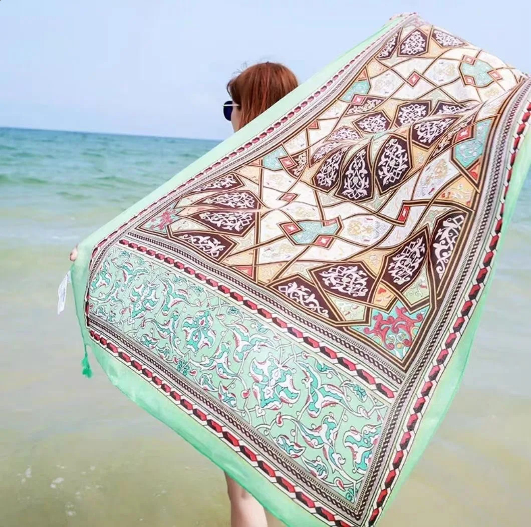 travel beach sunscreen scarve bikini large shawl sarong wrap scarf pareo women beach sun protection shawl scarf 250319