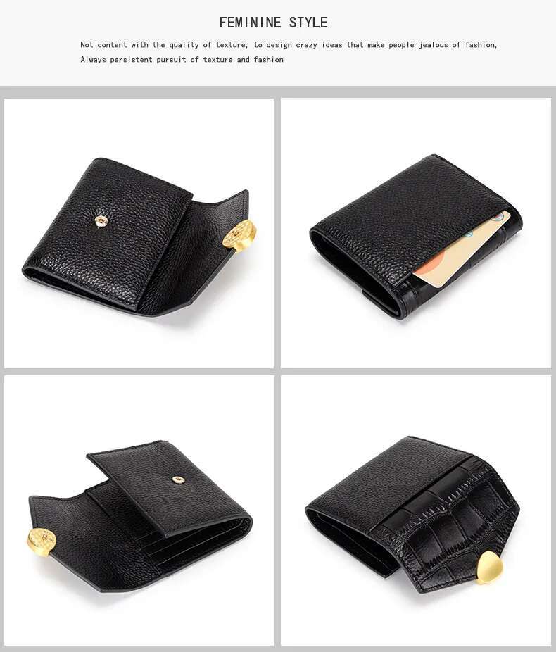 2025 Free Shipping New Designer Brand Design Genuine Leather Women's Wallet Fashion Crocodile Leather Women's Short Wallet Handbag Coin Wall