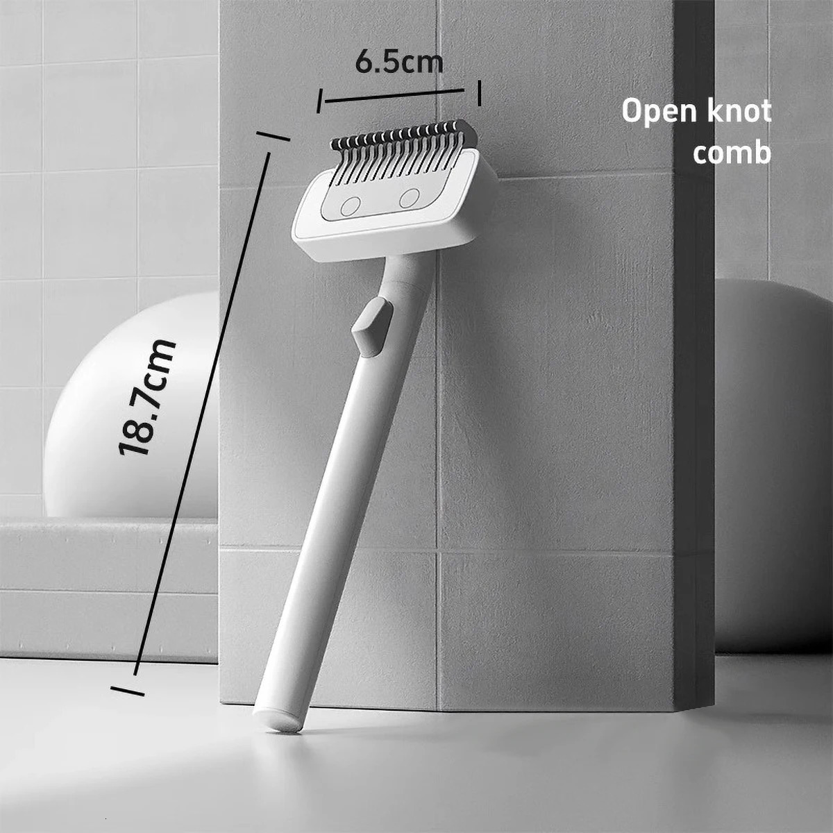 Stainless steel pet comb with round blade a dog grooming tool for thin hair and gentle skin 250318