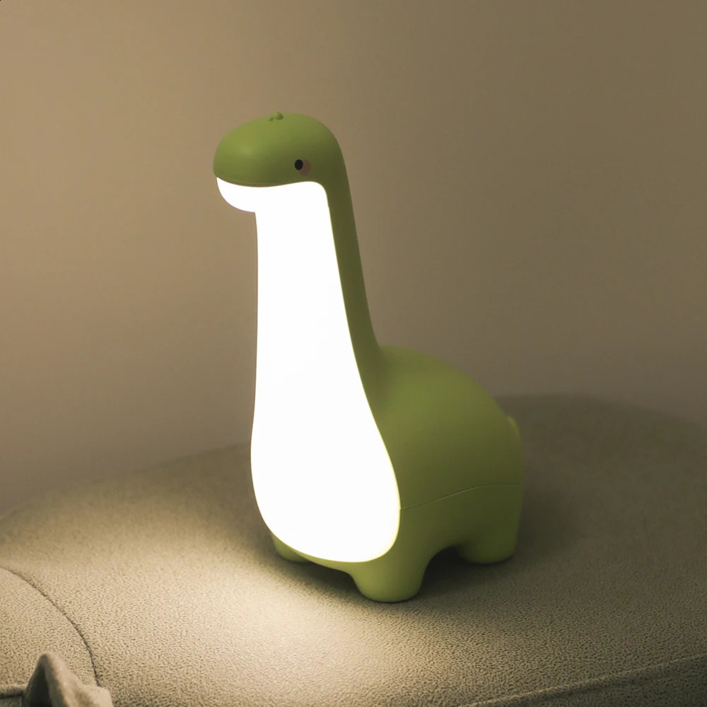 Dinosaur Night Light Cute Childrens Night Light Eye Protection Bedside Timing Lamp USB Charging Room Decoration Childrens Gift 250319