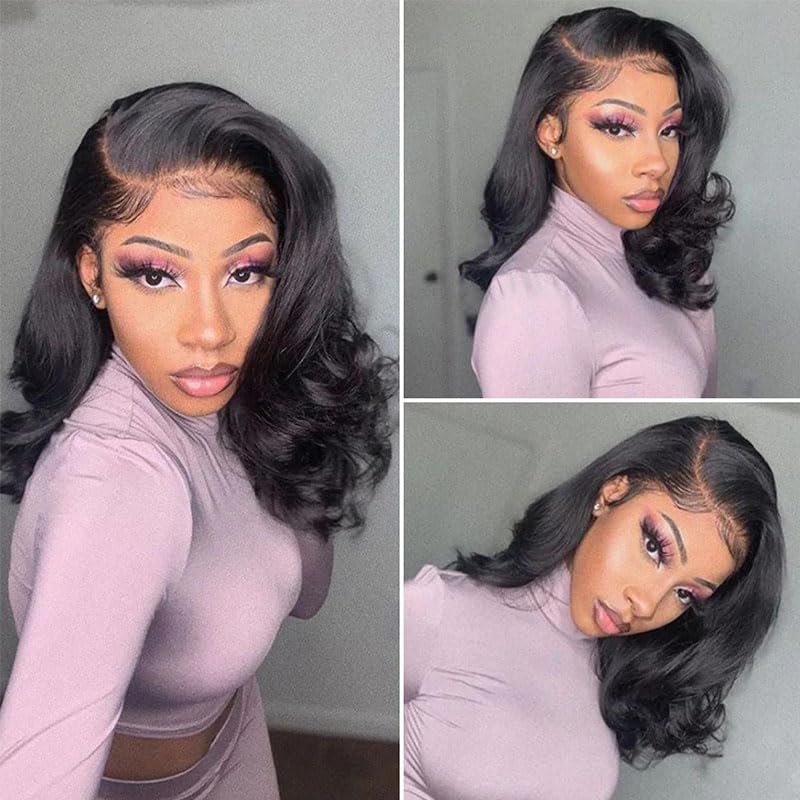 5x5 Glueless Wigs Human Hair Pre Plucked Body Wave Bob Wig Wear and Go Lace Front brazilian Hair Wigs for Black Women Ready to Wear Wigs for Beginners