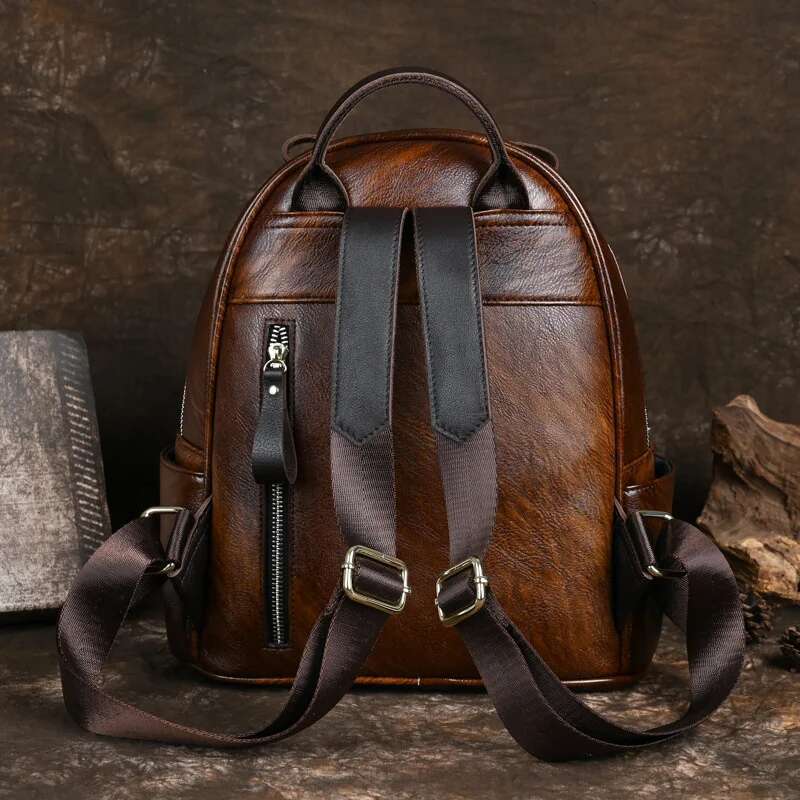 MOTAORA 2025 New Retro Backpacks For Women Bags Designer Hand-Painted Genuine Leather Girls School Backpack Woman Bagpack
