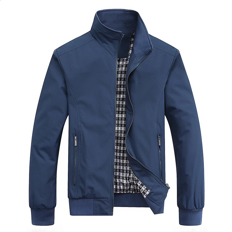 Spring and autumn casual solid fashion ultrathin bomber jacket mens coat arrival baseball M6XL 8XL top 250317