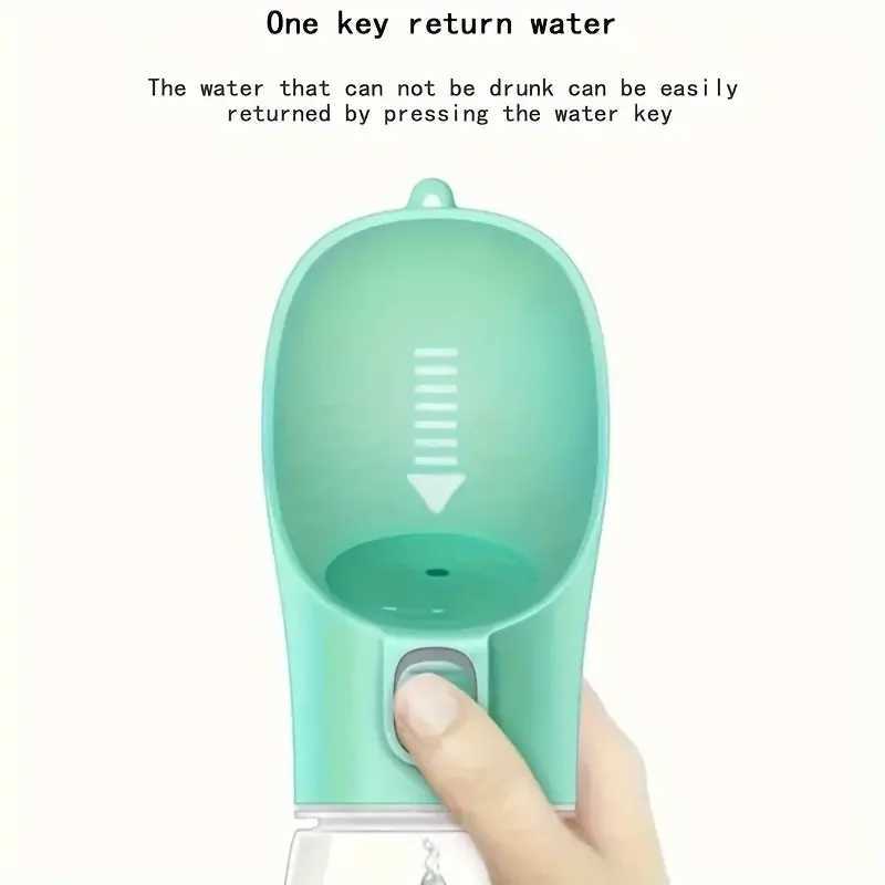 Pet Travel Water Bottle Portable Small Dog Bowl Supply Durable Outdoor Walking Dog Cat Beverage Product 300ML Y250319