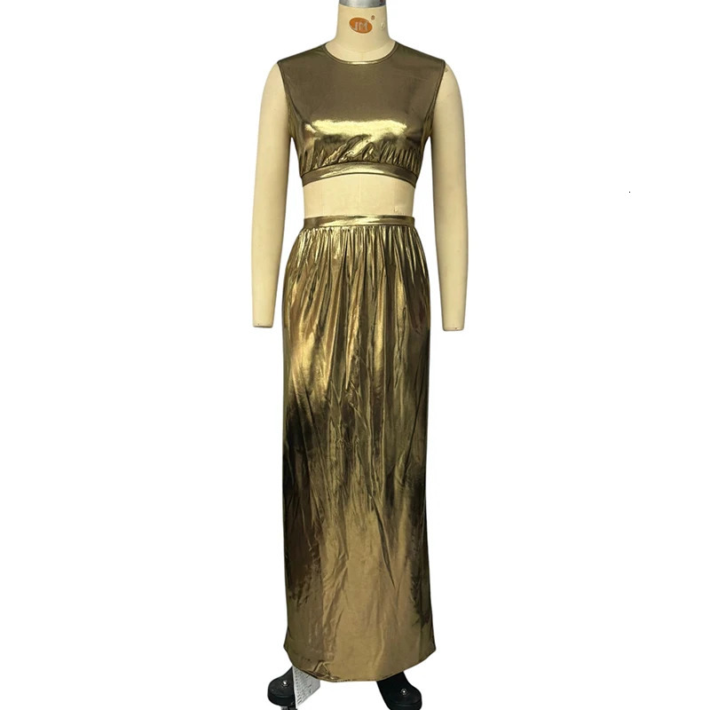 Wefad Two Piece Set Summer Casual Simple Solid Sleeveless Round Neck High Waist Pullover Top Loose Long Skirt Sets 250320