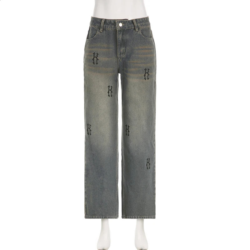 SUCHCUTE Print Kpop Streetwear Low Rise Baggy Jeans Korean Fashion Y2K Vintage Oversize Pants Denim Gyaru Harajuku Jeans 250319