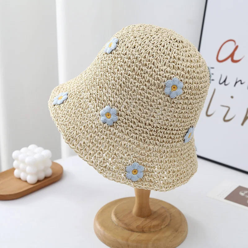 Bohemia Style Summer Sun Hat Women Big Head Beach Cap Holiday Sunshade Sunscreen Straw Hat 250320