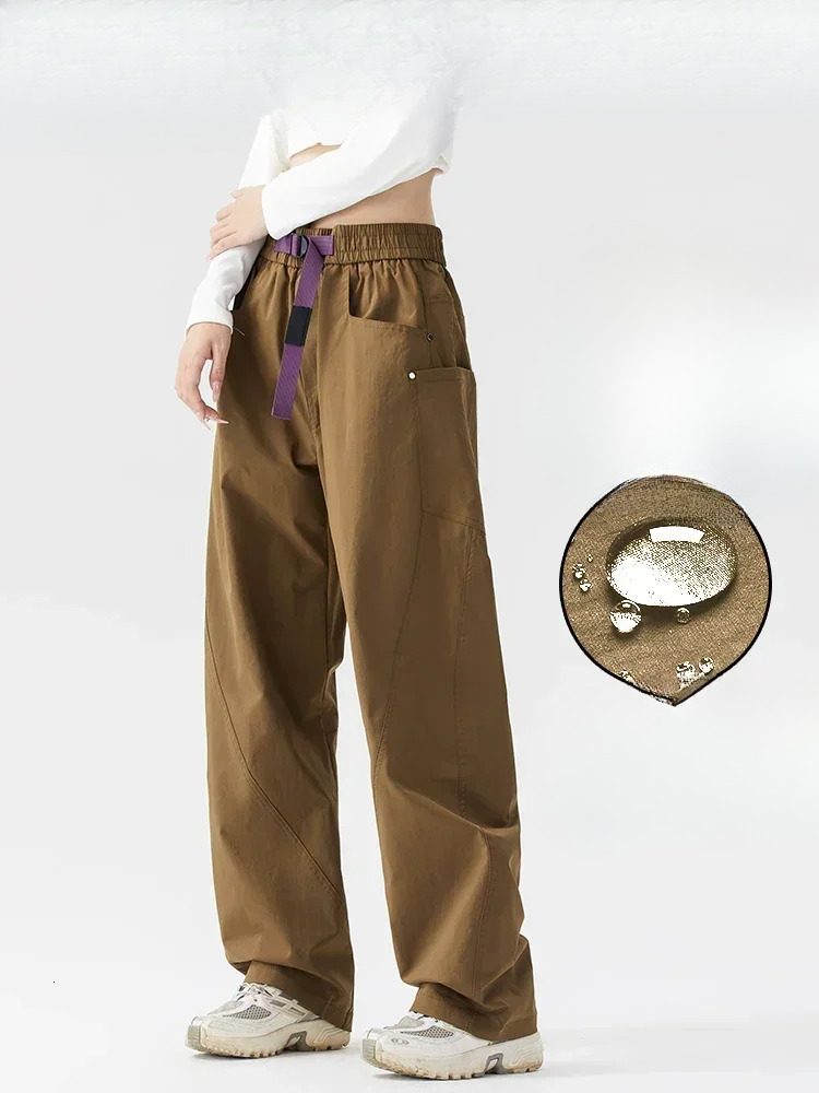 American Hete Assault Women's New Wide-Leg Overalls Outdoor Hiking Waterproof Mountaineering Pants