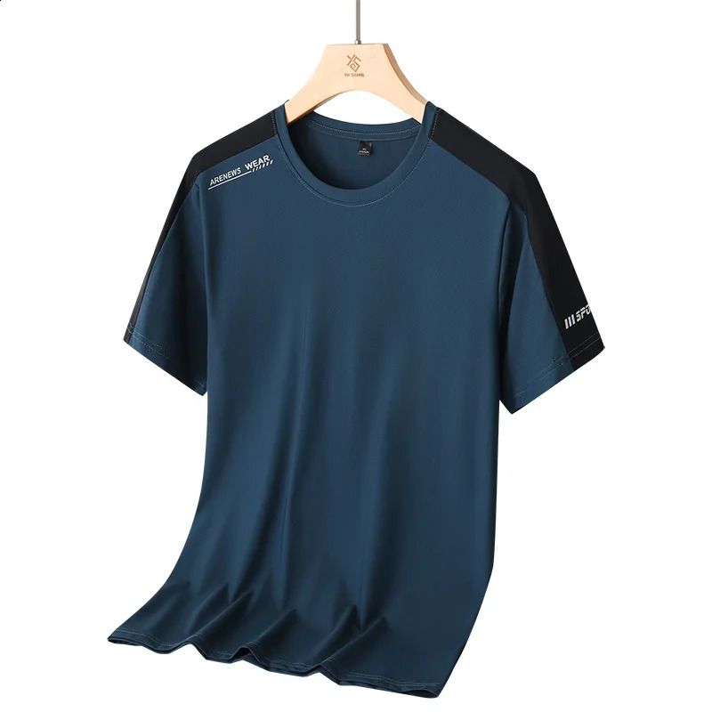 ice silk outdoor quick drying clothes women short sleeve T-shirt summer big sports casual thin men running fitness clothing 250319