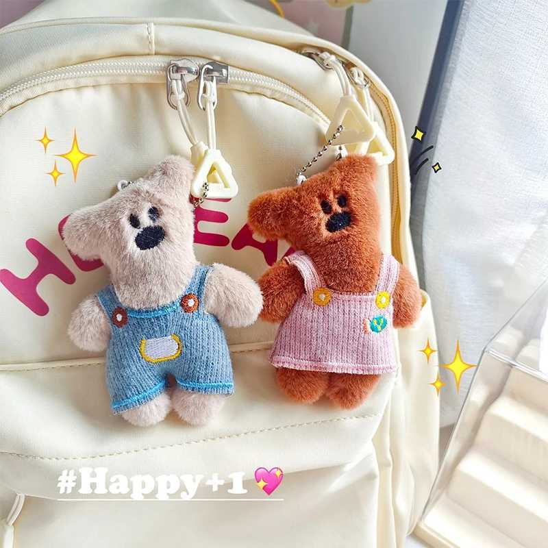 Cartoon Bear Plush Toy Cute Bear Filled Doll Keychain Pendant Plush Doll Couple Bag Charm Childrens GiftXJ250319