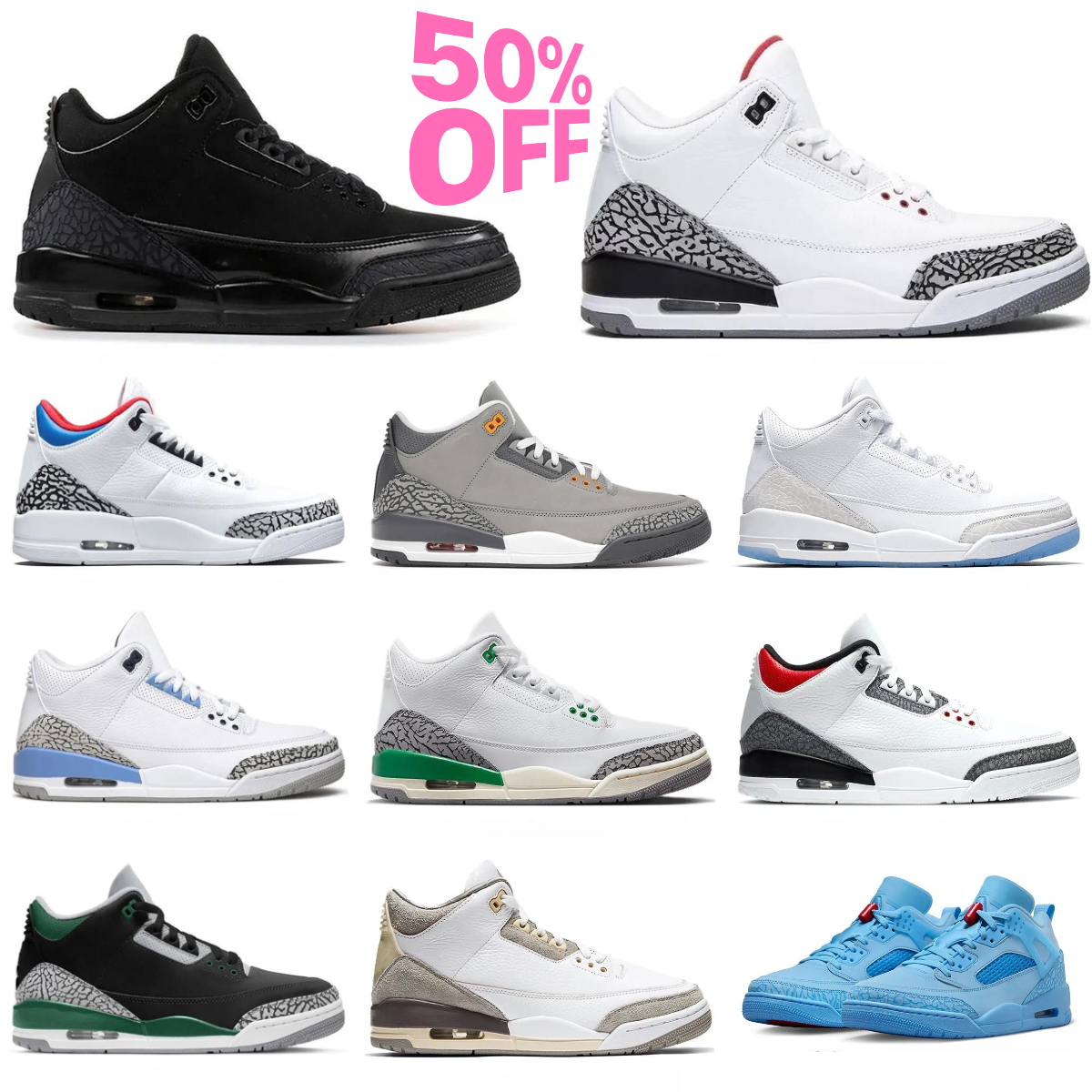 Men 3 J3 Basketball Shoes Jump Mans 3s White Cement Wizards Fire Red Fragment FREE THROW LINE Outdoor Sports Lucky Green Desert Elephant Cardinal Trainers Sneakers S6