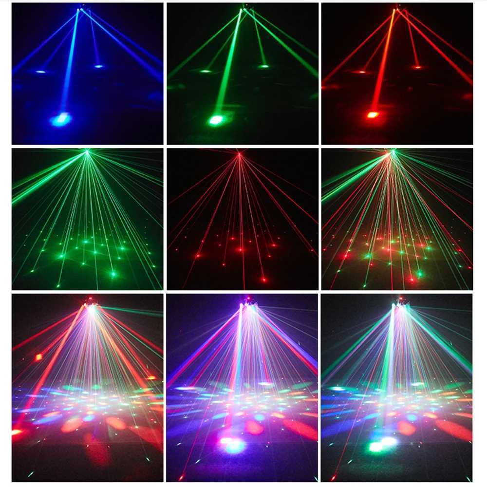 Professional 100W Lyre Beam Mobile Heads 6 Arm Bee Eye Moving Head RGBW Rotating Disco Ball DMX DJ Party Nightclub Stage Light Z250320