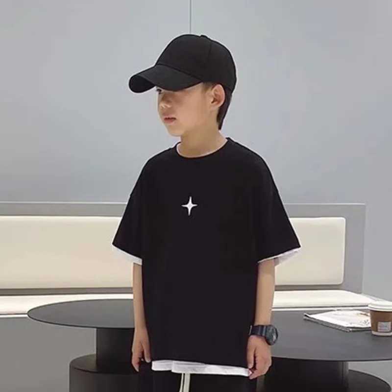 Childrens T-shirt boys T-shirt summer baby clothing T-shirt Korean short sleeved T-shirt childrens T-shirt boys T-shirtT250320