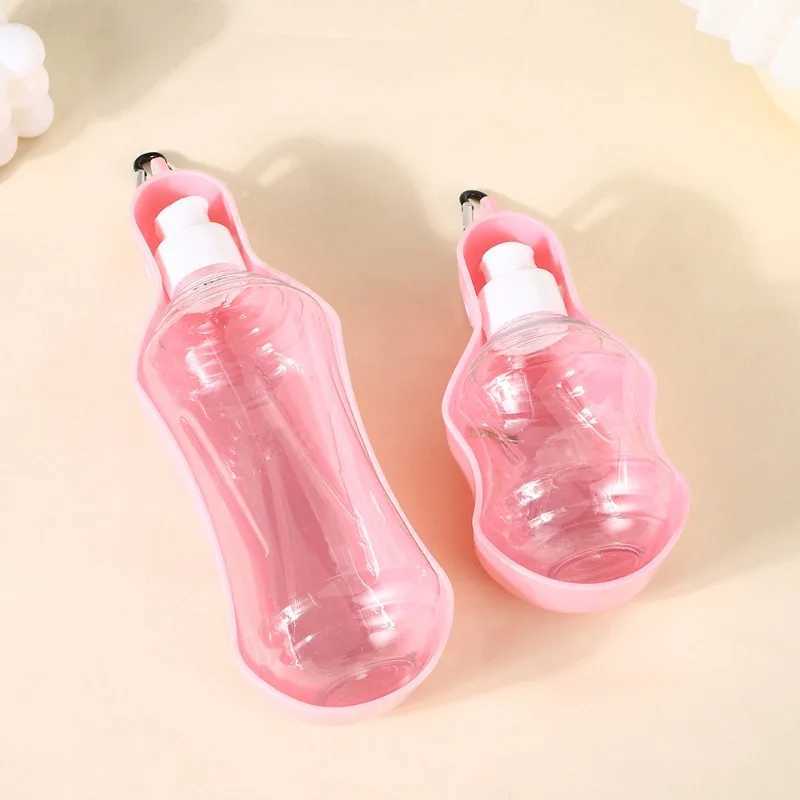 250/500mL Portable Dog Water Bottle Folding Beverage Plastic Water Bottle Pet Outdoor Travel Beverage Dog Drinking Bowl Y250319