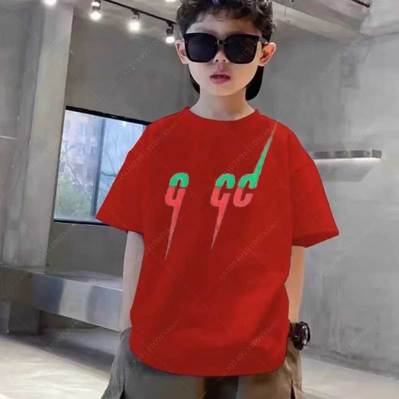 Children Luxury Letter Graphic Clothes Girl Boy T Shirt Funny Baby Boys/Girls Summer Tops Short Sleeve T-shirt Kids Cotton TopsT250320