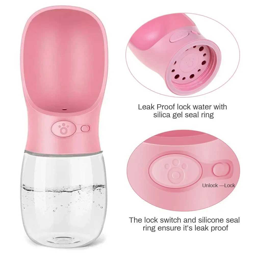 Personalized dog portable dog water bottle bowl outdoor walking puppy pet travel water bottle cat beverage bowl Y250319