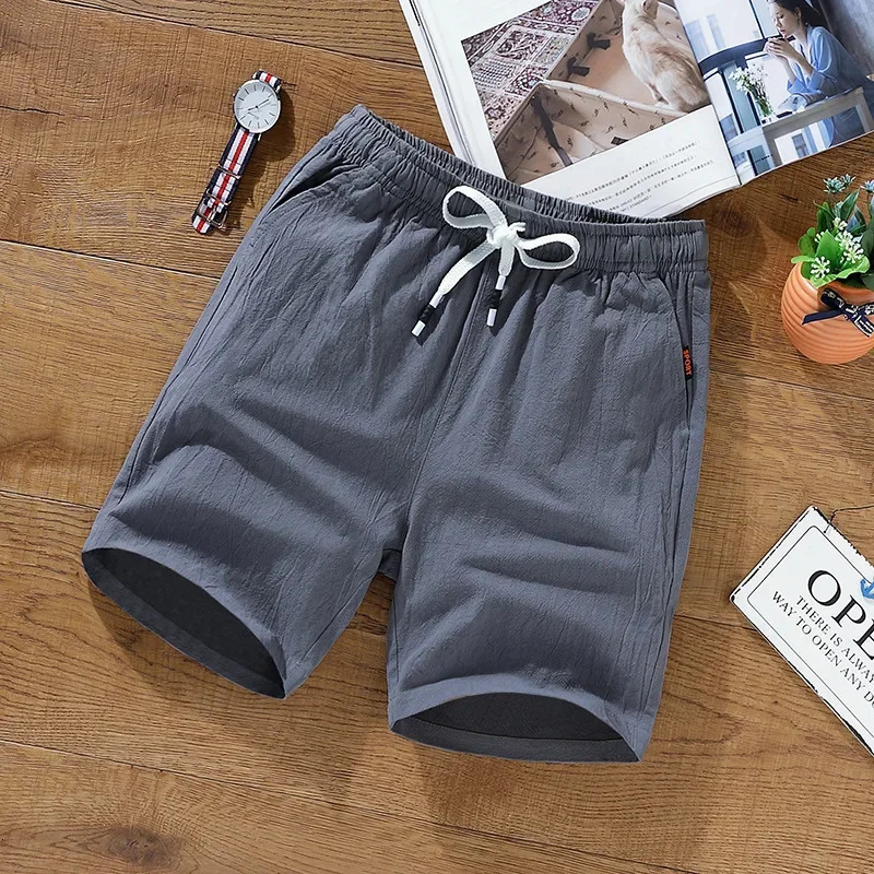 Linen Shorts Men Short Pants Plus Size 9XL Pantalones Cortos Hombre Beach Pants Big Size Beach Pants 250320