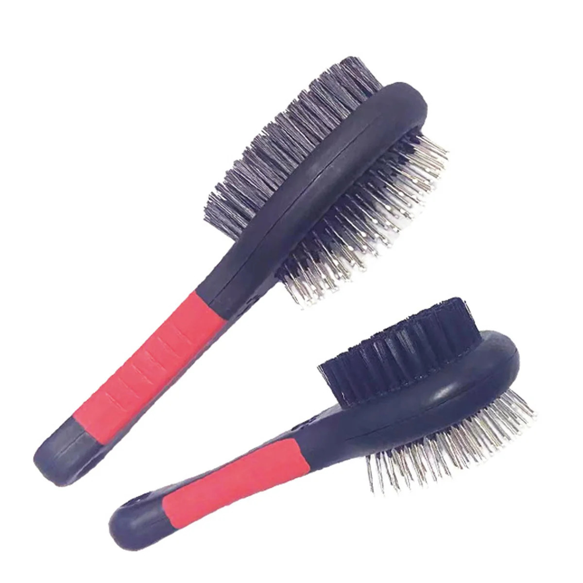 1 doublesided pet dog comb long hair brush plastic handle massage bathtub multifunctional grooming tool 250320
