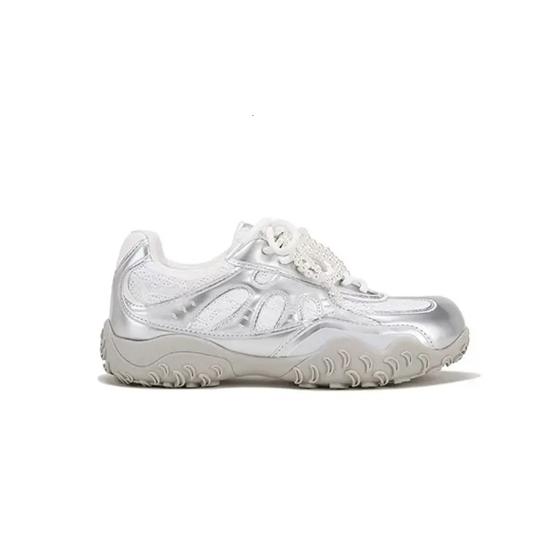 2025 New Roude Training Women's Thick Bottom Lace Pearl Casual Versatile Designer Fashion Sports Shoes