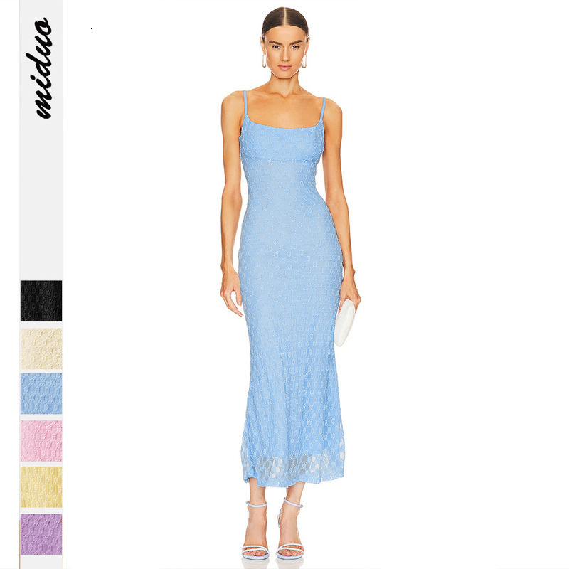 2024 Summer High End Temperament Pure Desire Style Evening Dress Slimming Strap Skirt For Women