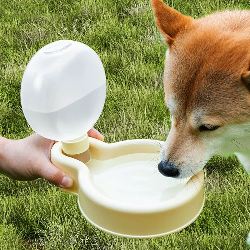 portable pet folding kettle, large bowl, small dog outdoor dispenser, increased water feeding capacity