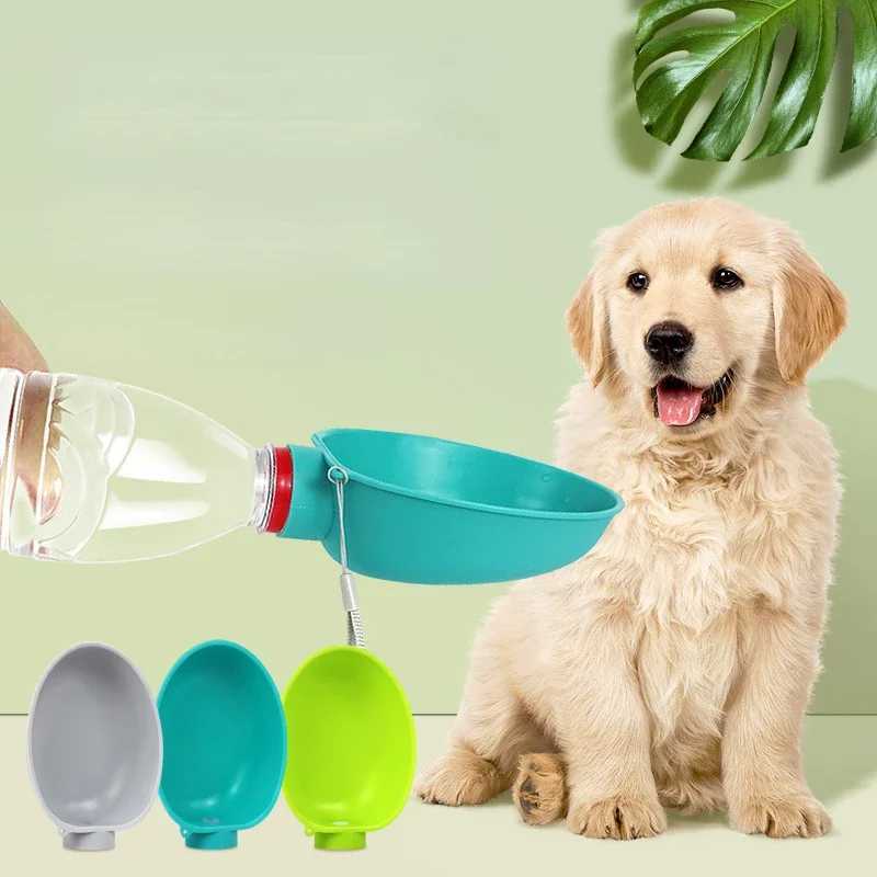 Dog Water Dispenser Portable Travel Pet Water Dispenser Leak proof Dog Bowl Food Cat Fountain Outdoor Walking Beverage Bottle Dog Feeder Y250319