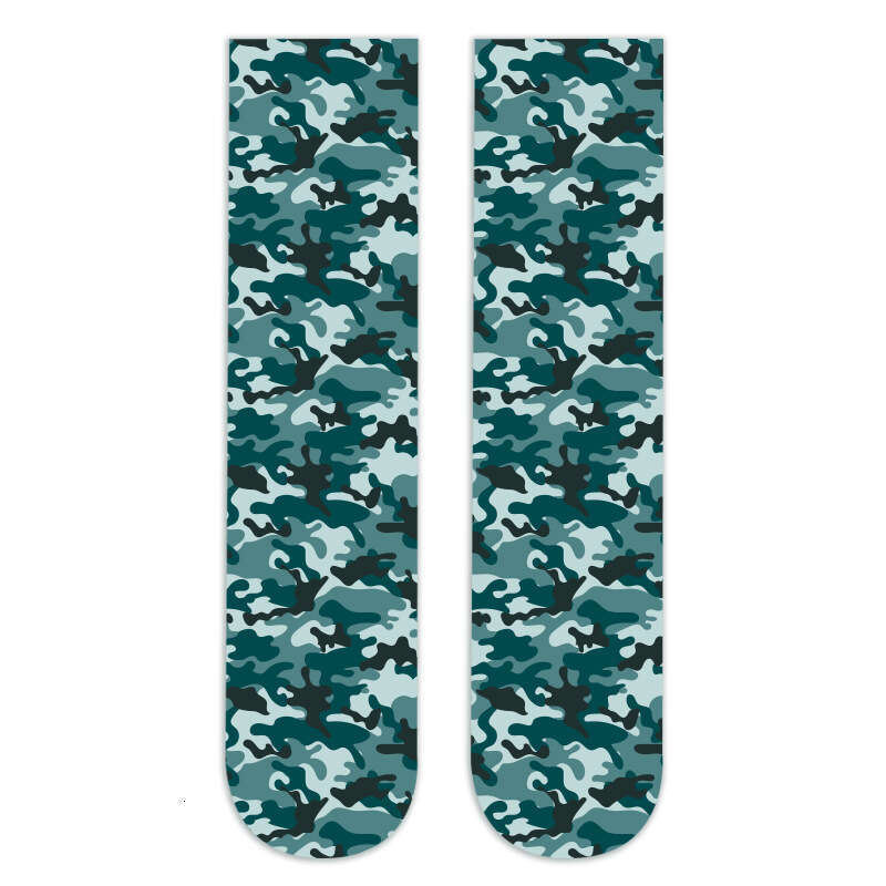 New Cross Border Spring And Autumn Silk With Printed Leg Mid Tube Socks, Fashionable, Personalized, Versatile, Colorful Socks