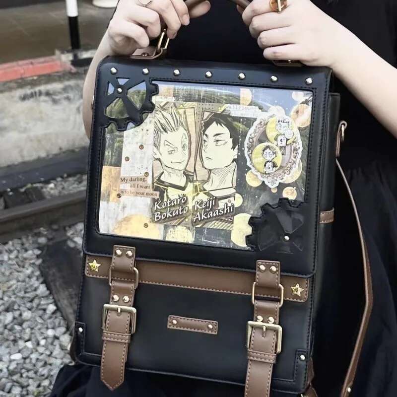 MBTI Punk Womens Backpack Y2k Gothic Fashion Vintage Designer Casual Backpacks College Style Haruku Transparent Bag