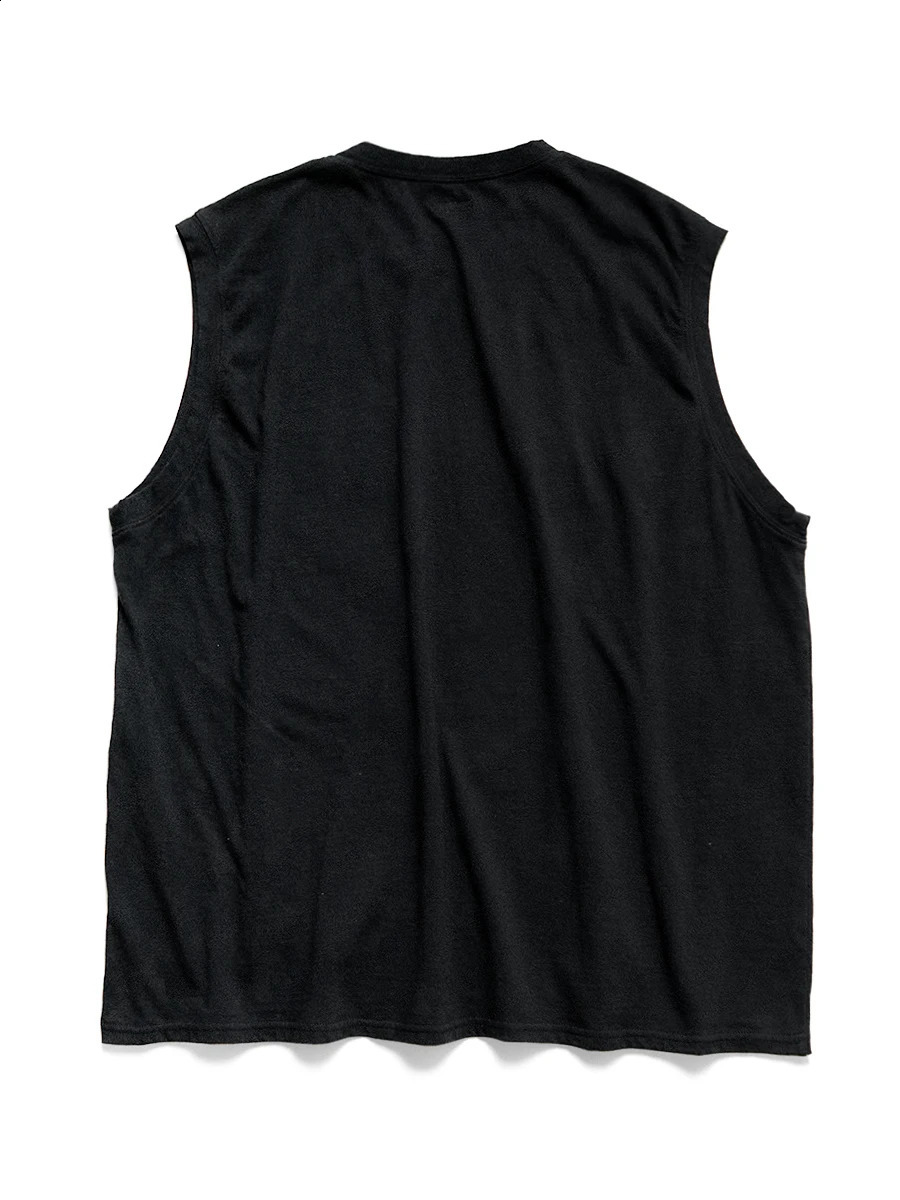 Harajuku Street Japanese Printed Sleeveless T-shirt Mens Summer Loose Vest Y2K Street Hip Hop Trendy Clothing 250318