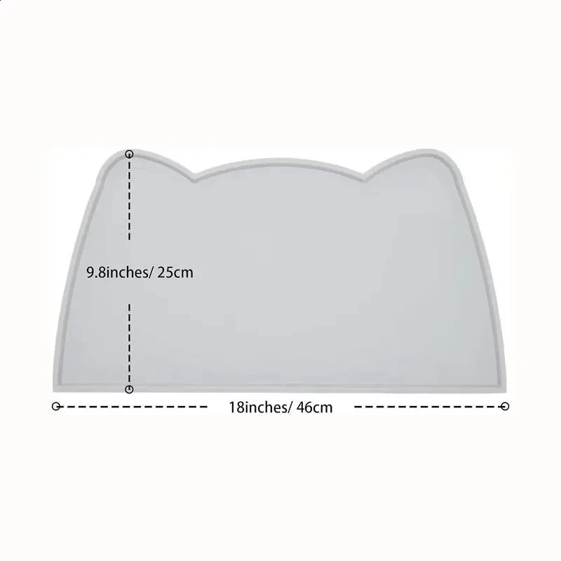 Food grade silicone cat pads are dustproof easy to clean waterproof and leak proof for dog bowl pet products 250312