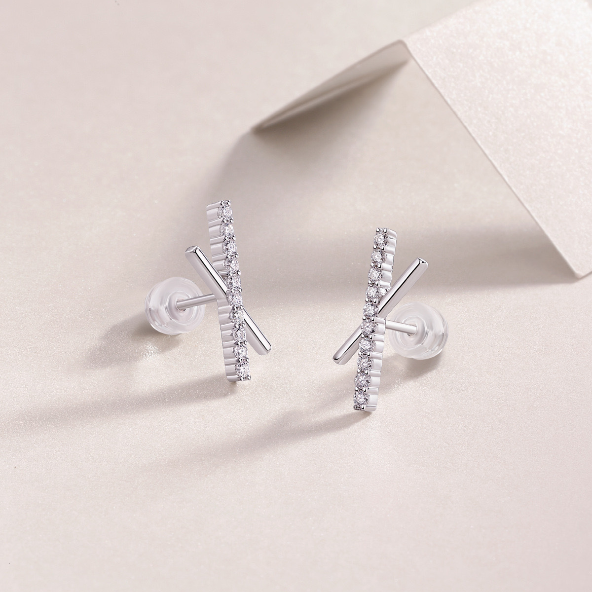 925 Sterling Silver Iced Moissanite Meteor Stud Earrings for Women Fine Jewelry White Gold Plated Pass Tester Dropshipping