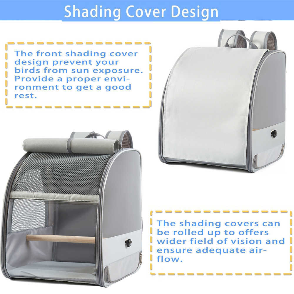 Portable bird bag, pet carrying bag, backpack, eight brother parrot, pigeon, Xuan Feng backpack, polyester outdoor large capacity bird bag 250315
