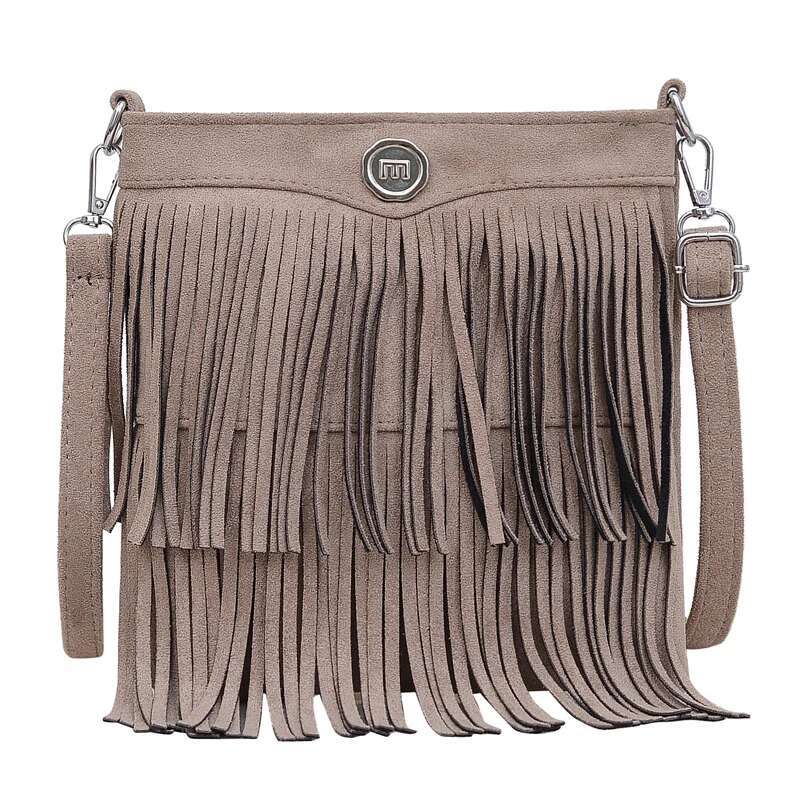 Retro Fringe Shoulder Ladies Hobo Tassel Crossbody Large Cell Phone Bag For Women Work Shopping Travel