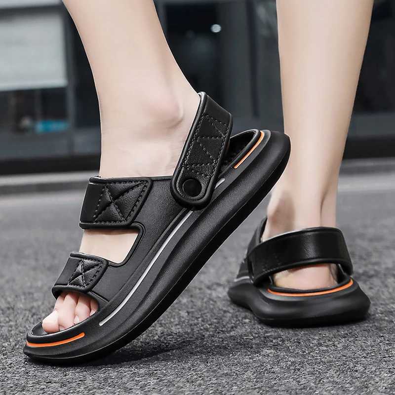 Summer Mens Sliding EVA Soft Bottom Platform Sliding Neutral Sports Shoes Sandals Casual Beach Shoes Y250320