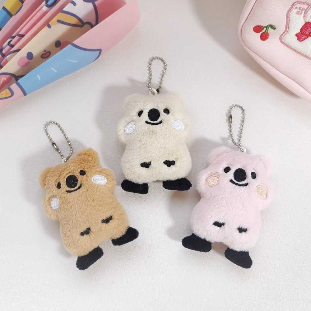 Cute plush bear keychain bag pendant car key cartoon koala doll imitating fur keychain jewelry gift for girls and childrenXJ250319