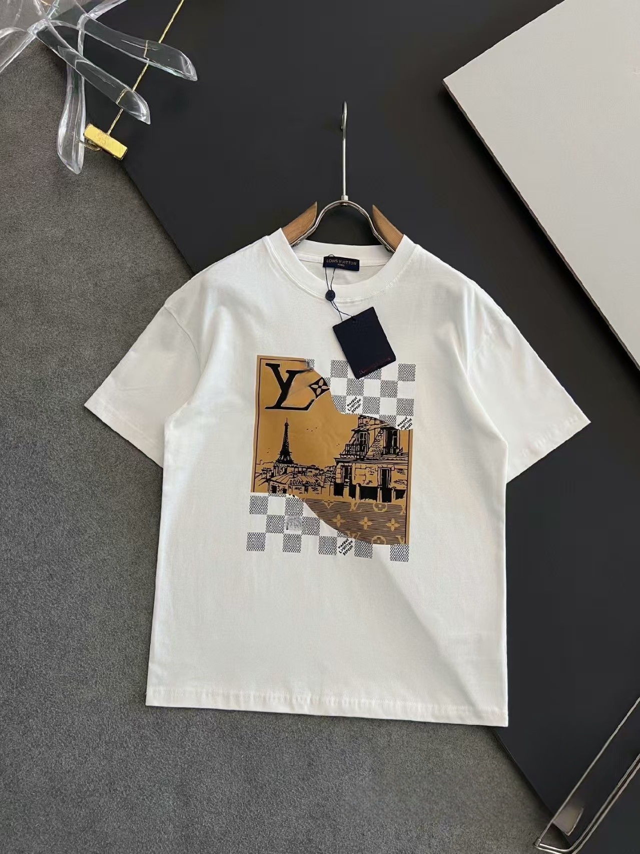 T-Shirts men designer t-shirt mens and womens shirt fashionable letter printed round neck black and white short sleeved t-shirt mens oversized t-shirt EU size