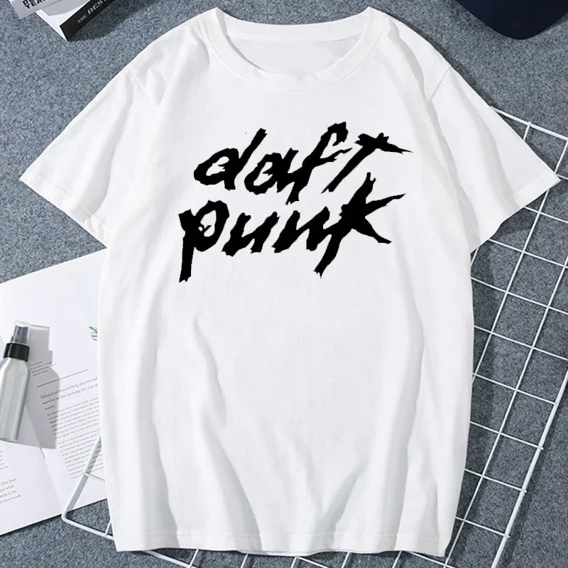 Stupid punk printed mens Tshirt cool electronic home music street dance DJ top retro short sleeved clothing Ropa Hombre 250320