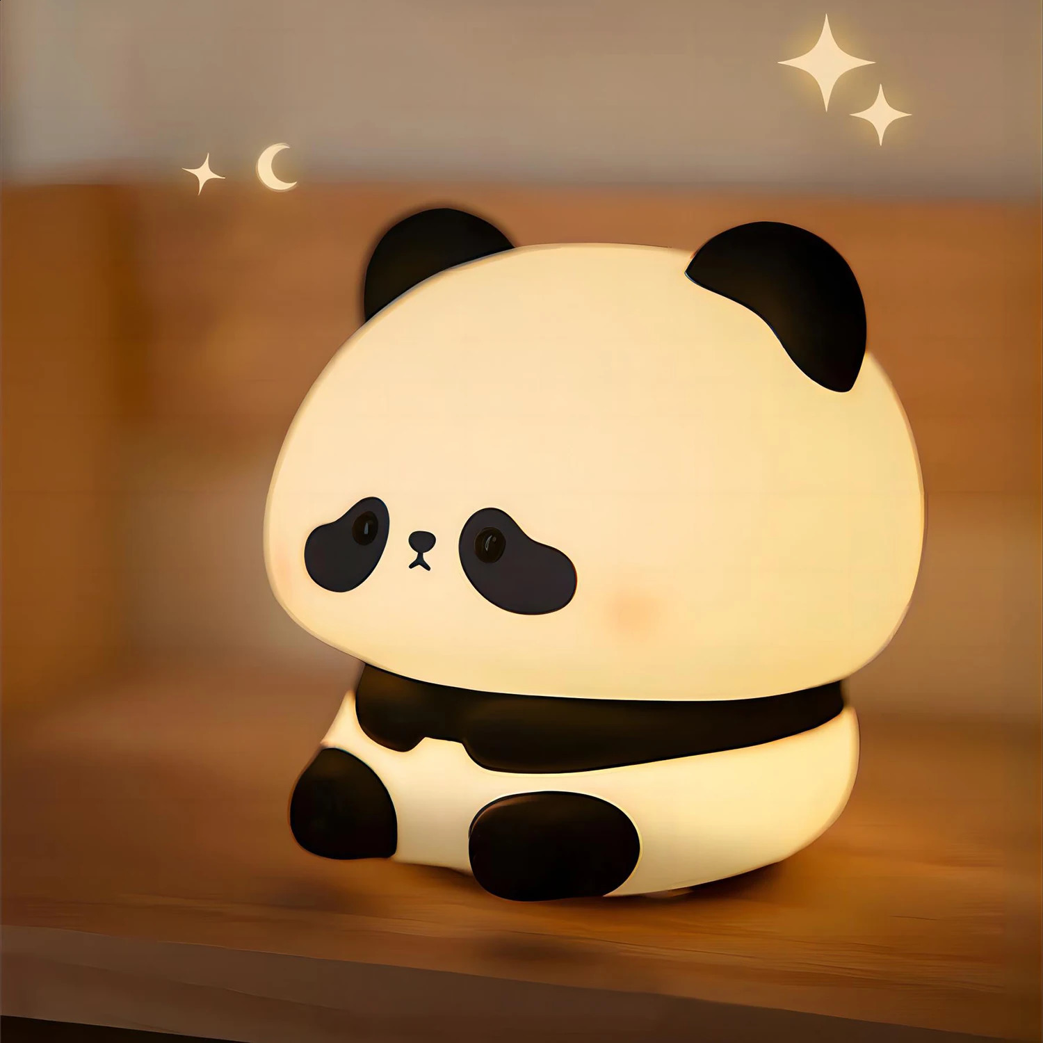 LED Night Light Cute Panda Cartoon Animals Silicone Lamp USB Rechargeable Timing Sleeping Lamp Bedroom Decoration for Children 250319