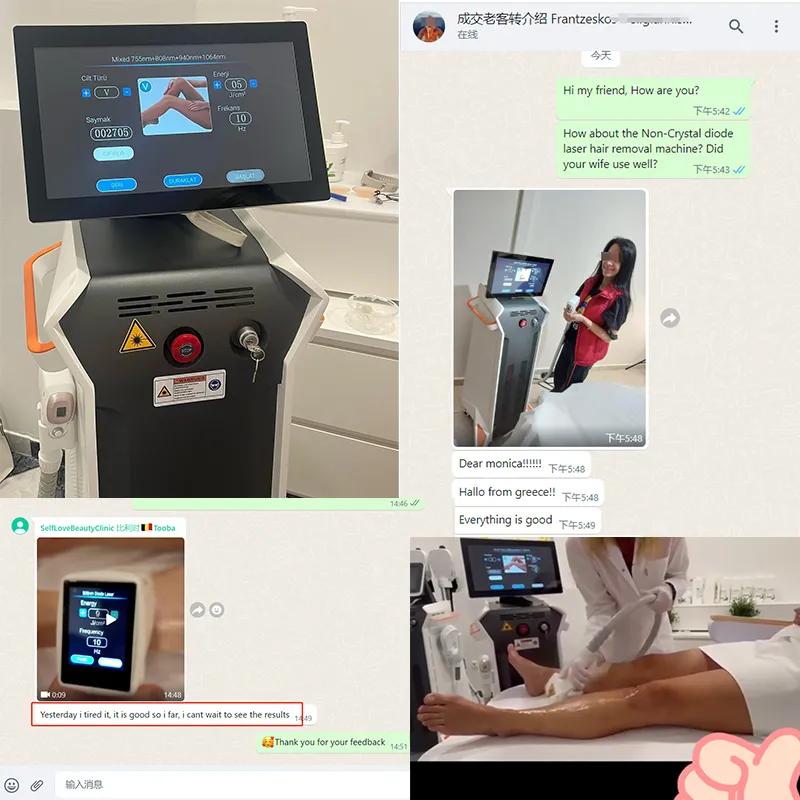 600W/1200W 808nm 1 handle or 2 handles Non-crystal diode laser hair removal machine US warehouse only Winkonlaser