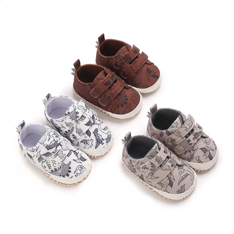 Baby Girls Boys Shoes Soft Sole Infant Sneakers Dinosaur Toddler Prewalker Camouflage born Cozy Slip-on First Walker Crib Sho 250319