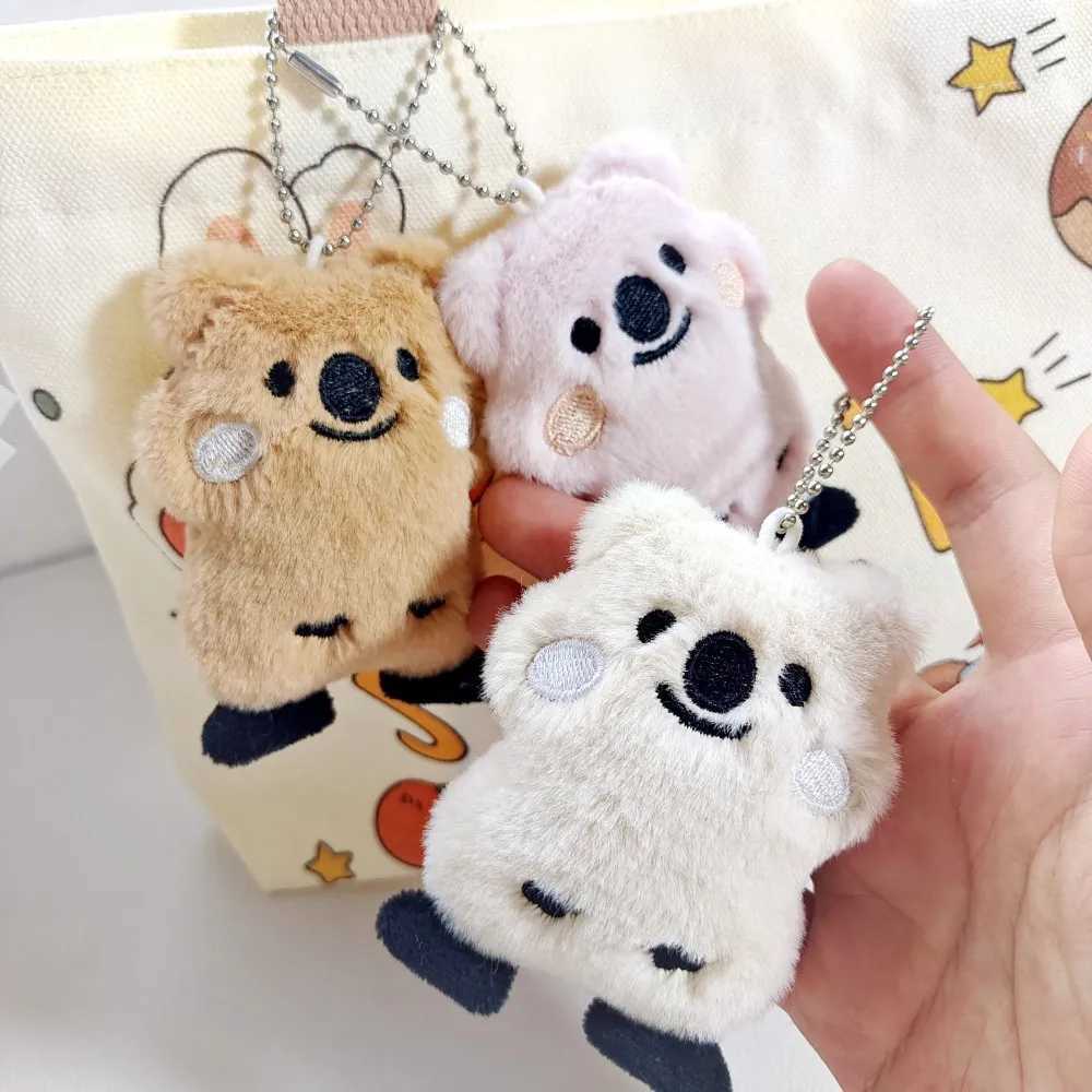 Cute plush bear keychain bag pendant car key cartoon koala doll imitating fur keychain jewelry gift for girls and childrenXJ250319