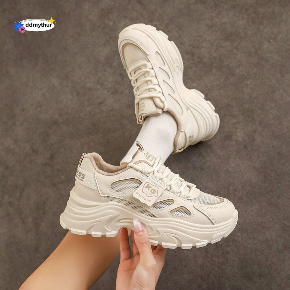 CRLAYDK Summer Chunky Sneakers for Women Fashion Platform Wedge Lace Up Casual Dad Shoes Mesh Breathable Walking Shopping Tennis ddmythur