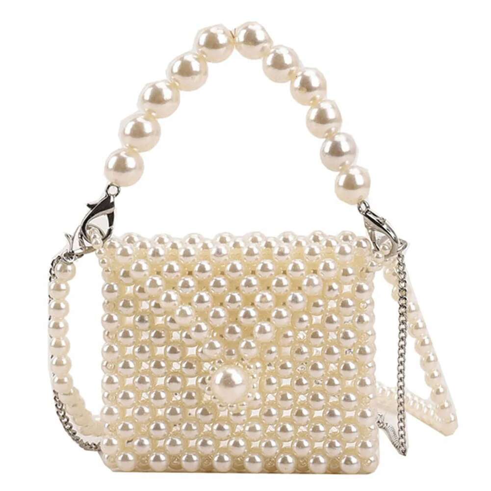 Pearl Women Handbag Fashion Mini Evening Bags Casual Hand Beading Elegant Purse Cute Holiday Gift Party Dinner