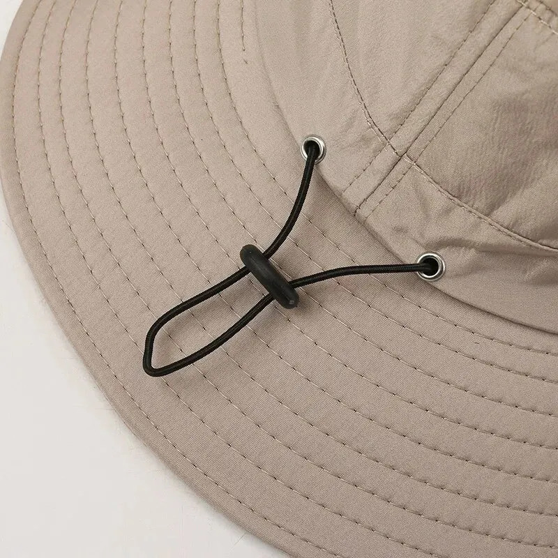 Spring And Summer Hat Mens Outdoor Mountaineering Sunshade Fisherman Hat Summer Large Brim Breathable Sunscreen Fishing Hat 250320