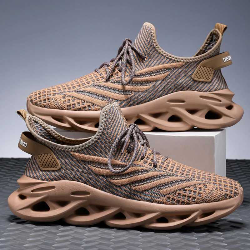 Black mens blade sports shoes anti slip outdoor sports mens running and walking shoes comfortable training tennis shoes size 39-46W250320