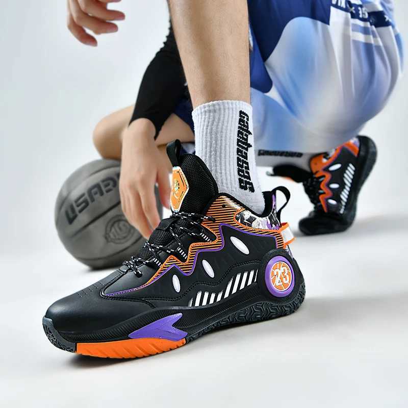 High quality mens basketball shoes womens brand design basketball sports shoes outdoor rubber anti slip sports training shoes mens shoesW250320
