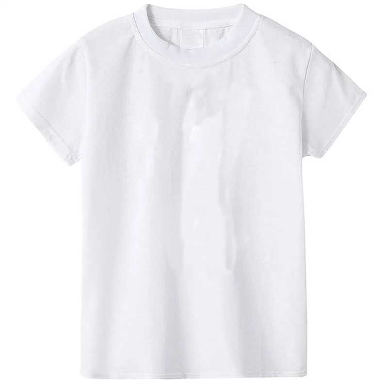 Quality Cotton Kids Clothes Classic Black White And Grey Solid Colour Comforts childrens T-Shirt Boys And Girls Fashions TopsT250320